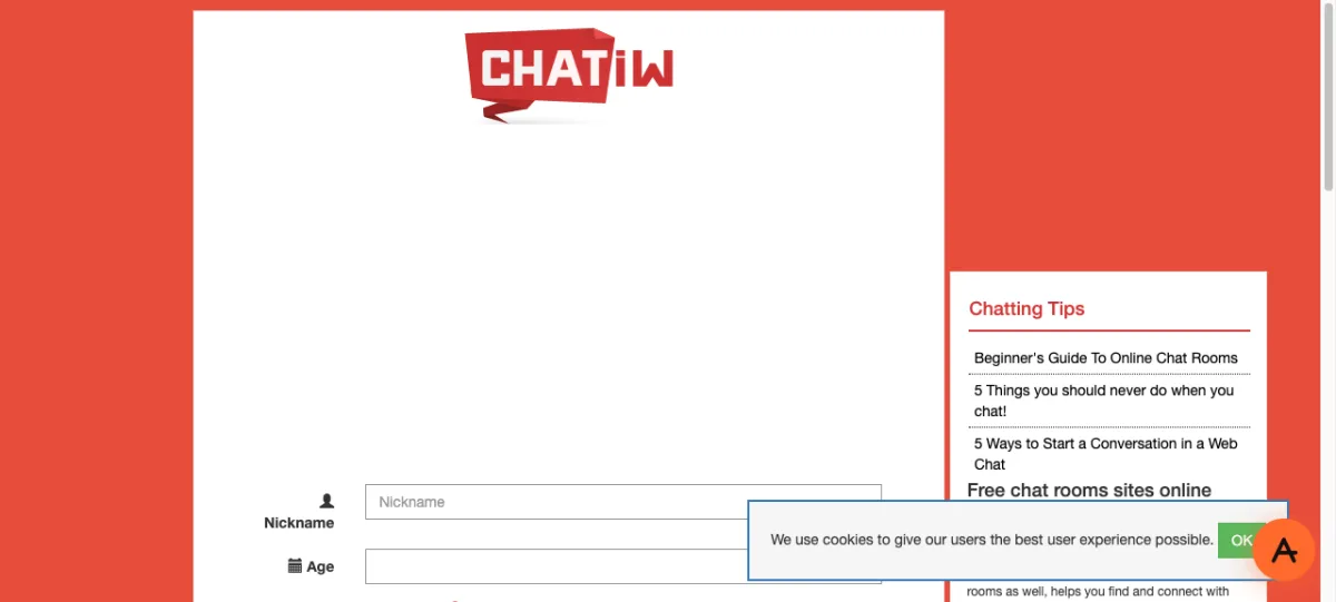 The Chatiw chat room login form loaded inside AnyProxy
